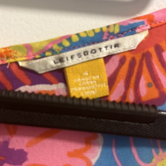 Leifsdottir Sleeveless Silk Floral Blouse Size 4 - Picture 4 of 7